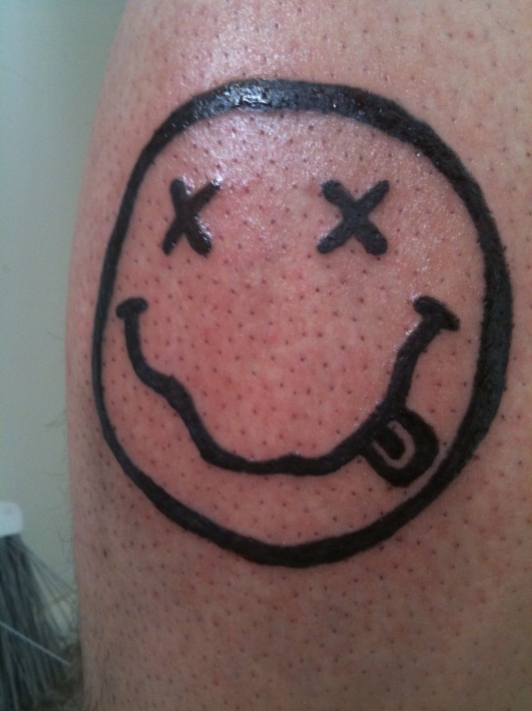 Nirvana Smiley Tattoo 03 20 2010