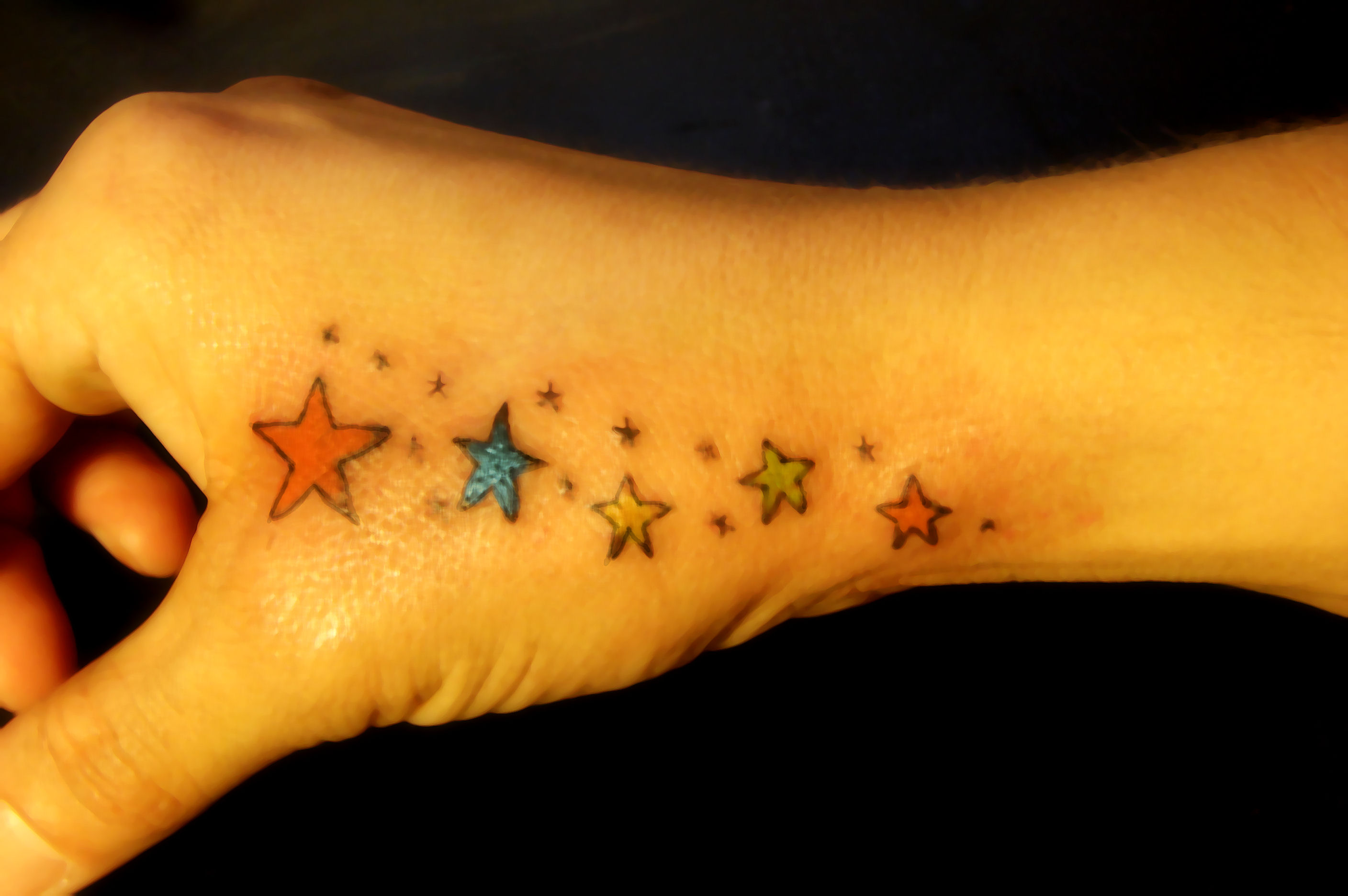 Stars On Hand Tattoo  Tattoos By Stephanie Wright-5750
